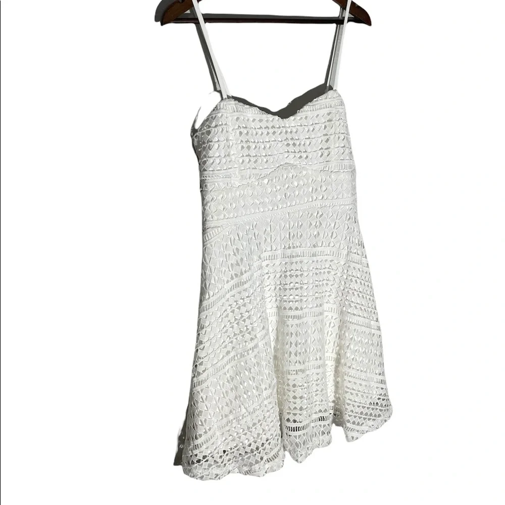 Lulu’s White Crochet Lace Skater Dress - Picture 3 of 10